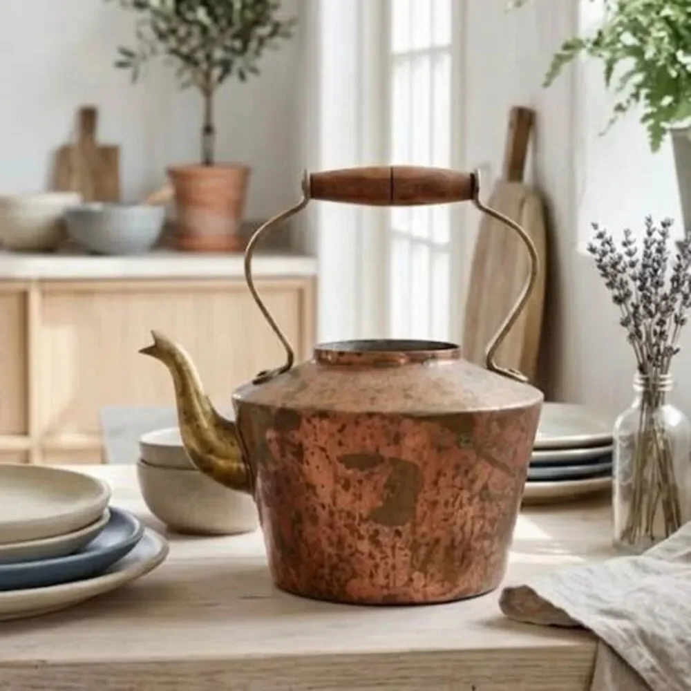 Vintage Solid Copper￼ Kettle-  Made in Portugal